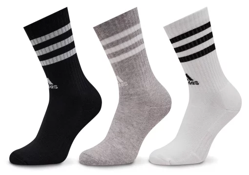 Шкарпетки Adidas 3S C SPW CRW 3P білий, сірий, чорний Уні L (43-45)