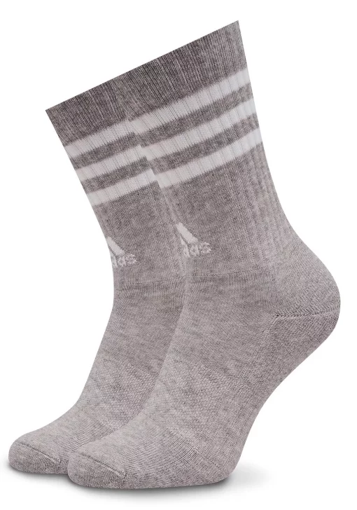 Шкарпетки Adidas 3S C SPW CRW 3P білий, сірий, чорний Уні L (43-45)