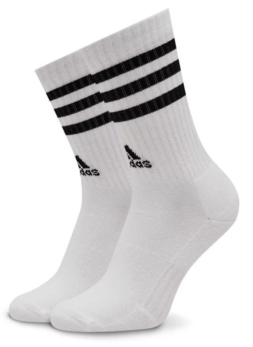 Шкарпетки Adidas 3S C SPW CRW 3P білий, сірий, чорний Уні L (43-45)