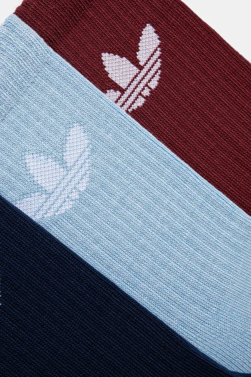 Шкарпетки Adidas TR CREW S 6P зелений, білий, блакитний, чорний, темно-зелений, бордовий Уні XL (46-48)