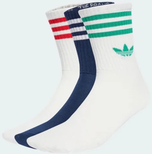 Шкарпетки Adidas 3S CREW S 3P білий, темно-синій Уні M (40-42)