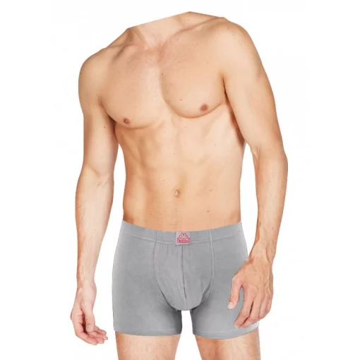 Труси-боксери Kappa Boxer Uomo Elastico Ric. c/etichetta Logo сірий Чол M
