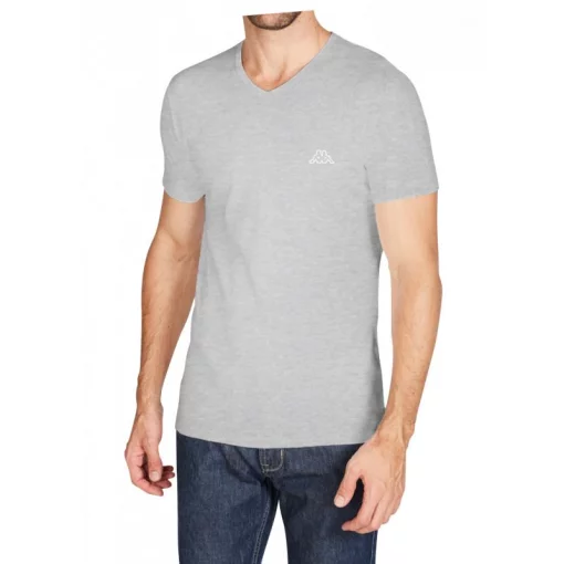 Футболка Kappa T-shirt Mezza Manica Scollo V сірий Чол M (K1311 GrigioUnito)