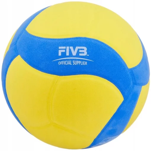 М'яч волейбольний Mikasa VS160W жовто-синій, розмір 4 (для дітей до 12 років)