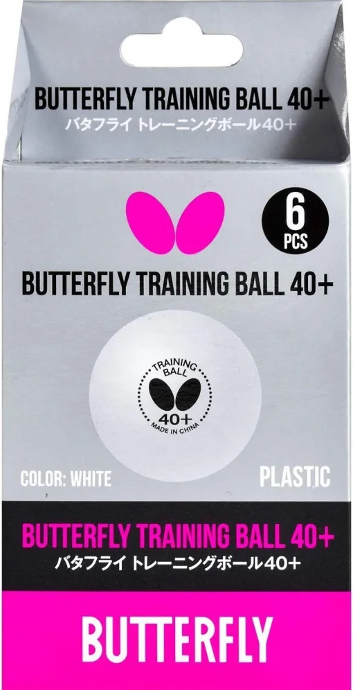 М'ячі для настільного тенісу Butterfly R40+ 1* (6шт.)