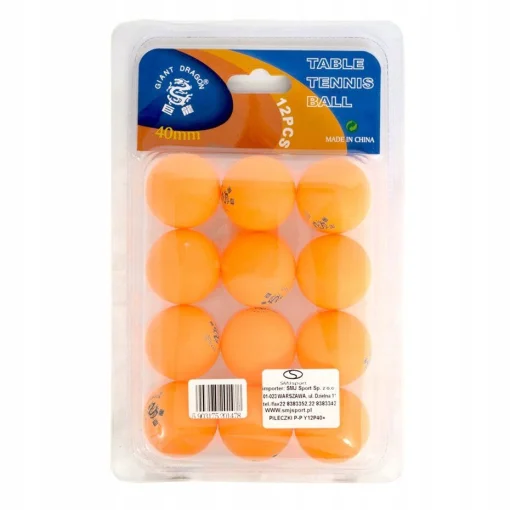 М'ячі для настільного тенісу Giant Dragon MT-6558-OR (12 шт.)