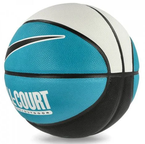 М'яч баскетбольний Nike EVERYDAY ALL COURT 8P DEFLATED WHITE/TEAL NEBULA/BLACK/BLACK size 7