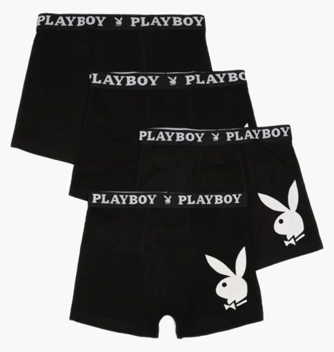 Набір з 4 труси-боксери Playboy ANNYA PLAYBOY BOXERSHORT чорний Чол M