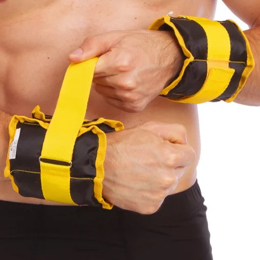 Обважнювачі-манжети для рук і ніг Zelart ZA-2072-1_5 2x0,75кг жовтий