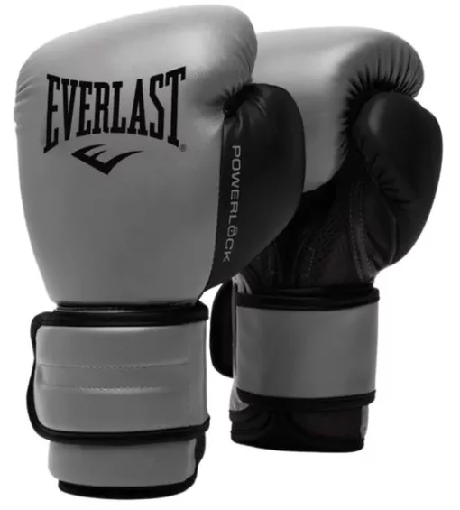 Боксерські рукавиці Everlast POWERLOCK 2R TRAINING GLOVE сірий, чорний Уні 14 унцій (P00002306)
