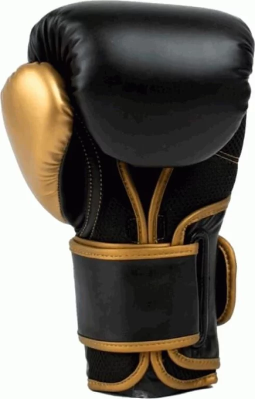 Боксерські рукавиці EVERLAST POWERLOCK 2R TRAINING GLOVE чорний, золотий Уні 16 унцій (P00002665)