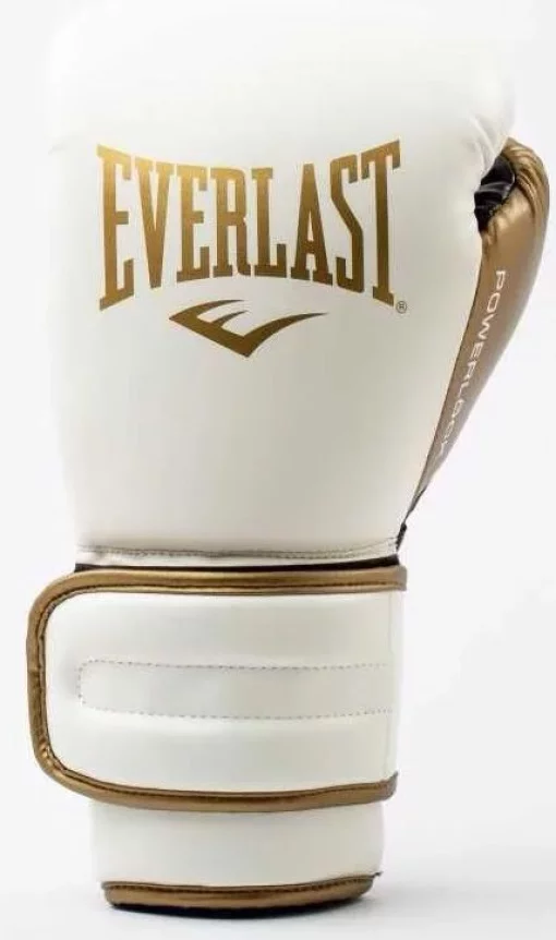 Боксерські рукавиці Everlast POWERLOCK 2R TRAINING GLOVE білий, золотий Уні 10 унцій (P00003048)