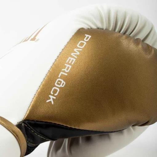 Боксерські рукавиці Everlast POWERLOCK 2R TRAINING GLOVE білий, золотий Уні 10 унцій (P00003048)