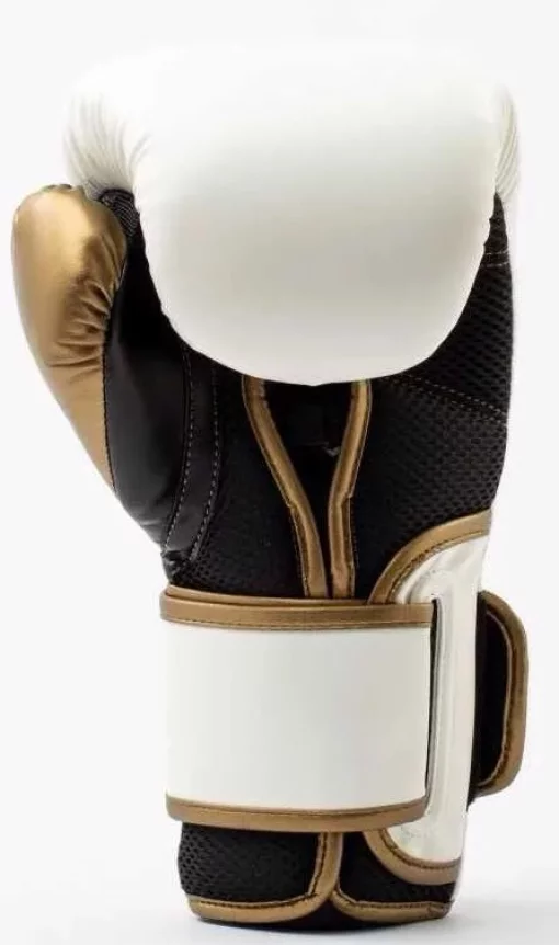 Боксерські рукавиці Everlast POWERLOCK 2R TRAINING GLOVE білий, золотий Уні 10 унцій (P00003048)