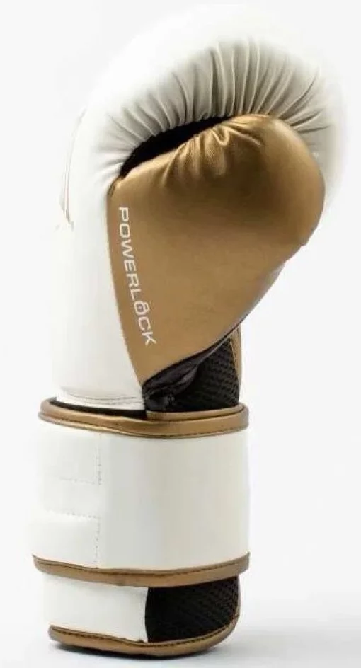 Боксерські рукавиці Everlast POWERLOCK 2R TRAINING GLOVE білий, золотий Уні 14 унцій