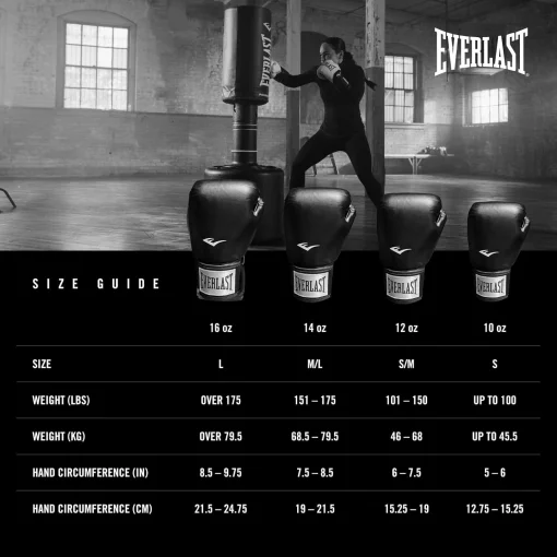 Боксерські рукавиці Everlast PROSTYLE 2 BOXING GLOVE чорний Уні 16 унцій
