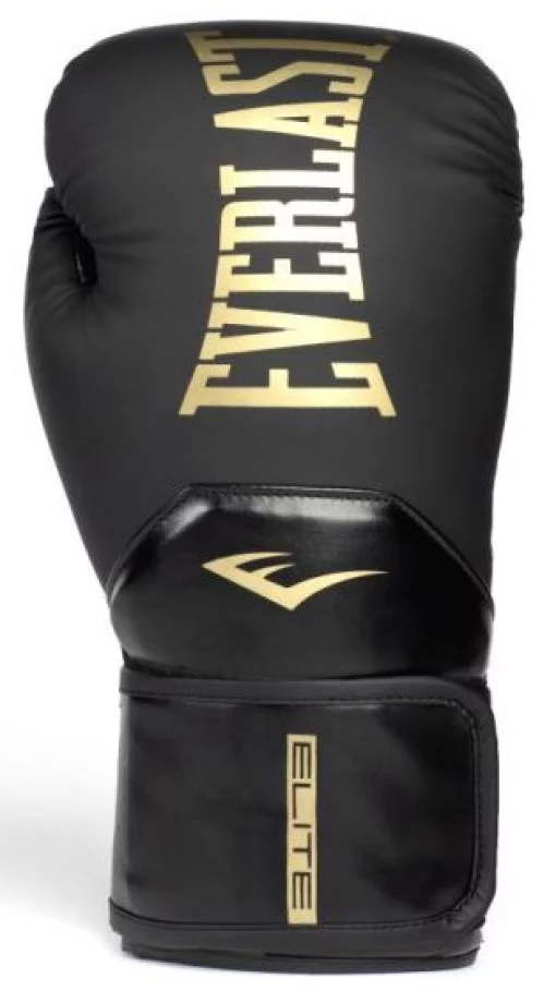 Боксерські рукавиці Everlast ELITE 2 BOXING GLOVES чорний, золотий Уні 10 унцій