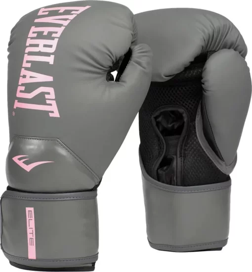 Боксерські рукавиці Everlast ELITE 2 BOXING GLOVES сірий, рожевий 10 унцій (P00003310)