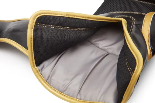 Боксерські рукавиці Reebok Boxing Gloves чорний, золотистий 14 унцій (RSCB-11117GB-14)