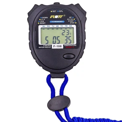 Секундомір електронний 10 результатів пам'яті FLOTT F-108