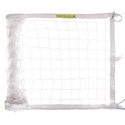 Сітка волейбольна 1x9,5 м. (шнур 3 мм, осередок 10*10 см), безвузлова з тросом SO-2078