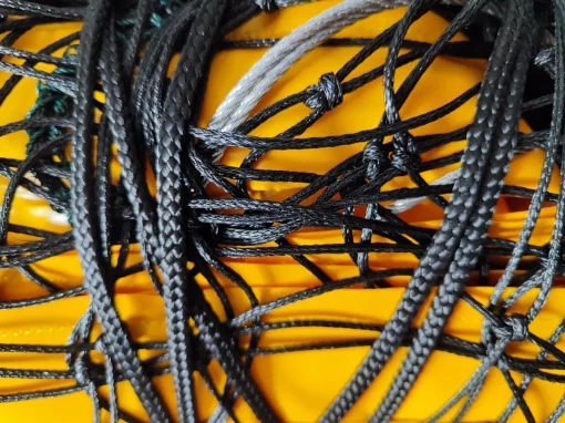 Сітка волейбольна Romi Sport "Basic 2,7 мм.(PE)" Sia000095 black/yellow, 8,5 м.