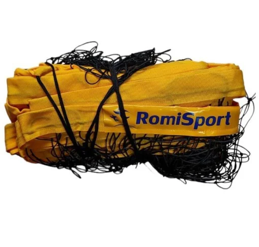 Сітка волейбольна Romi Sport "Тренувальна" (2.7мм.капрон, 8.5 м.) black/yellow