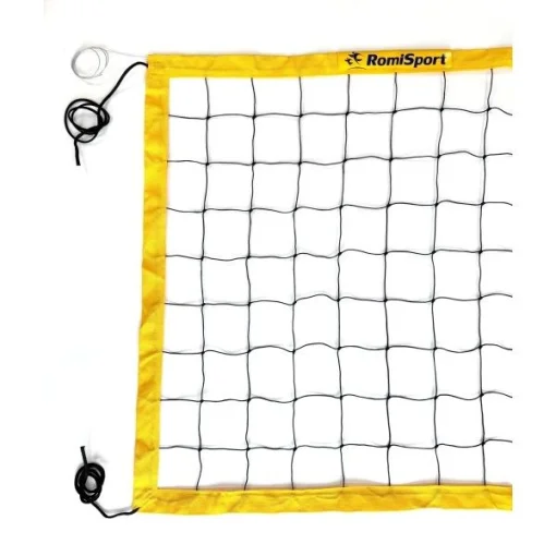 Сітка волейбольна Romi Sport "Тренувальна" (2.7мм.капрон, 9.5 м.) black/yellow