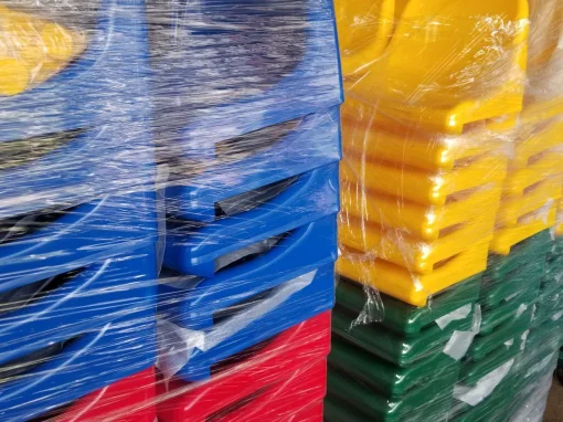 Стадіонне сидіння з спинкою синього кольору (SS00166(B))