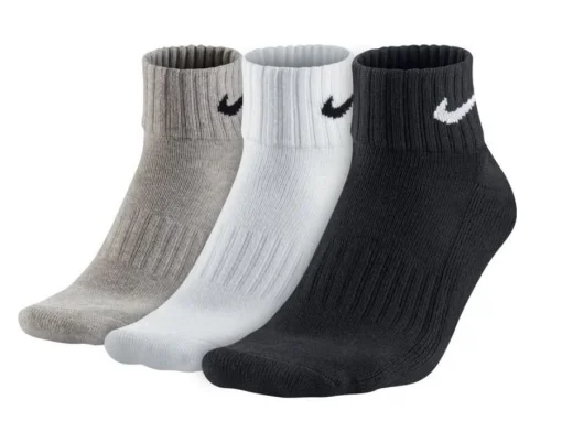 Шкарпетки Nike U NK V CUSH ANKLE- 3P VALUE чорний, білий, сірий Уні 42-46