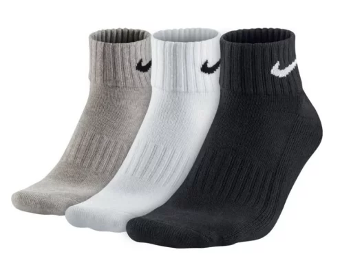 Шкарпетки Nike U NK V CUSH ANKLE- 3P VALUE чорний, білий, сірий Уні 38-42