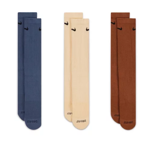 Шкарпетки Nike U NK EVERYDAY PLUS CUSH CREW синій, коричневий, бежевий Уні 42-46