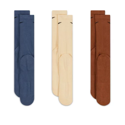 Шкарпетки Nike U NK EVERYDAY PLUS CUSH CREW синій, коричневий, бежевий Уні 42-46