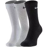 Шкарпетки Nike U NK EVERYDAY CUSH CREW 3PR чорний, білий, сірий Уні 42-46 (SX7664-901)