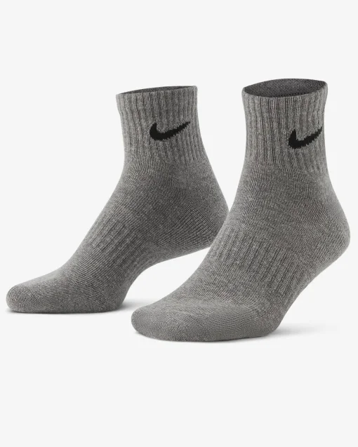 Шкарпетки Nike U NK EVERYDAY CUSH ANKLE 3PR чорний, білий, сірий Уні 46-50