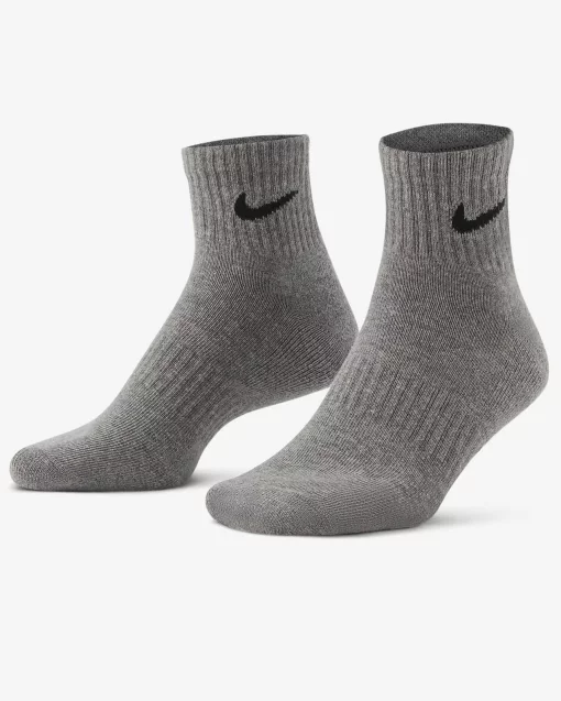 Шкарпетки Nike U NK EVERYDAY CUSH ANKLE 3PR чорний, білий, сірий Уні 46-50